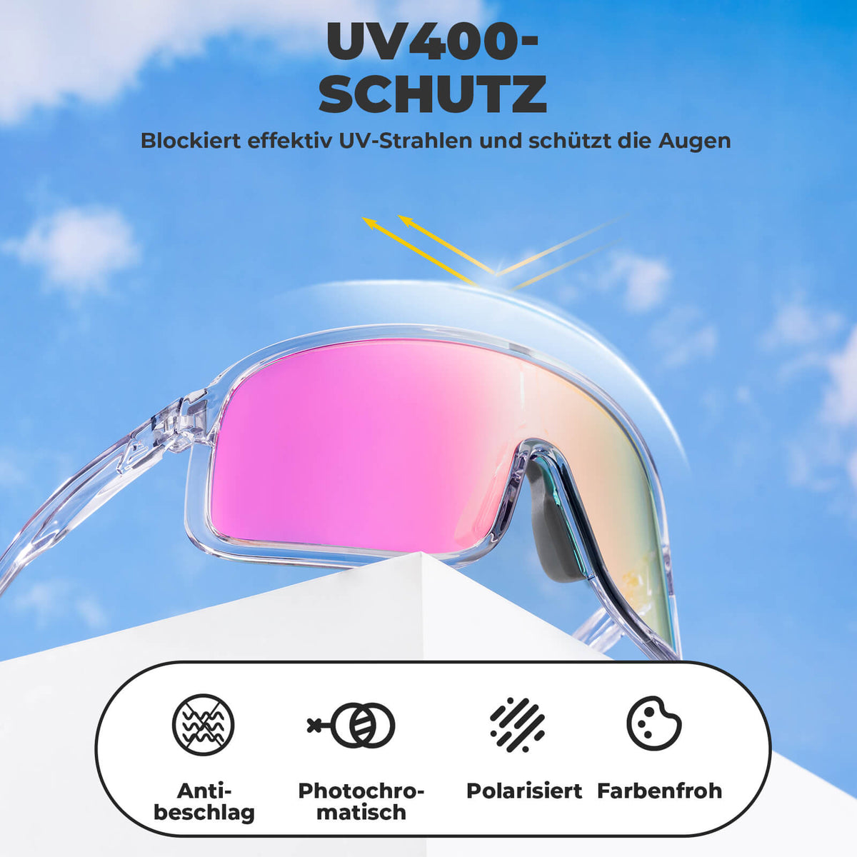 ROCKBROS Zonnebril Zelftönend UV400-bescherming