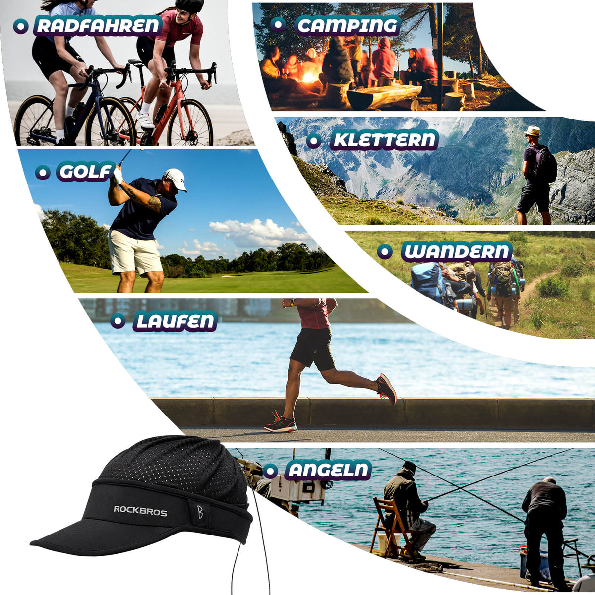 ROCKBROS Paardenstaart Pet UV-Bescherming Zomer Unisex