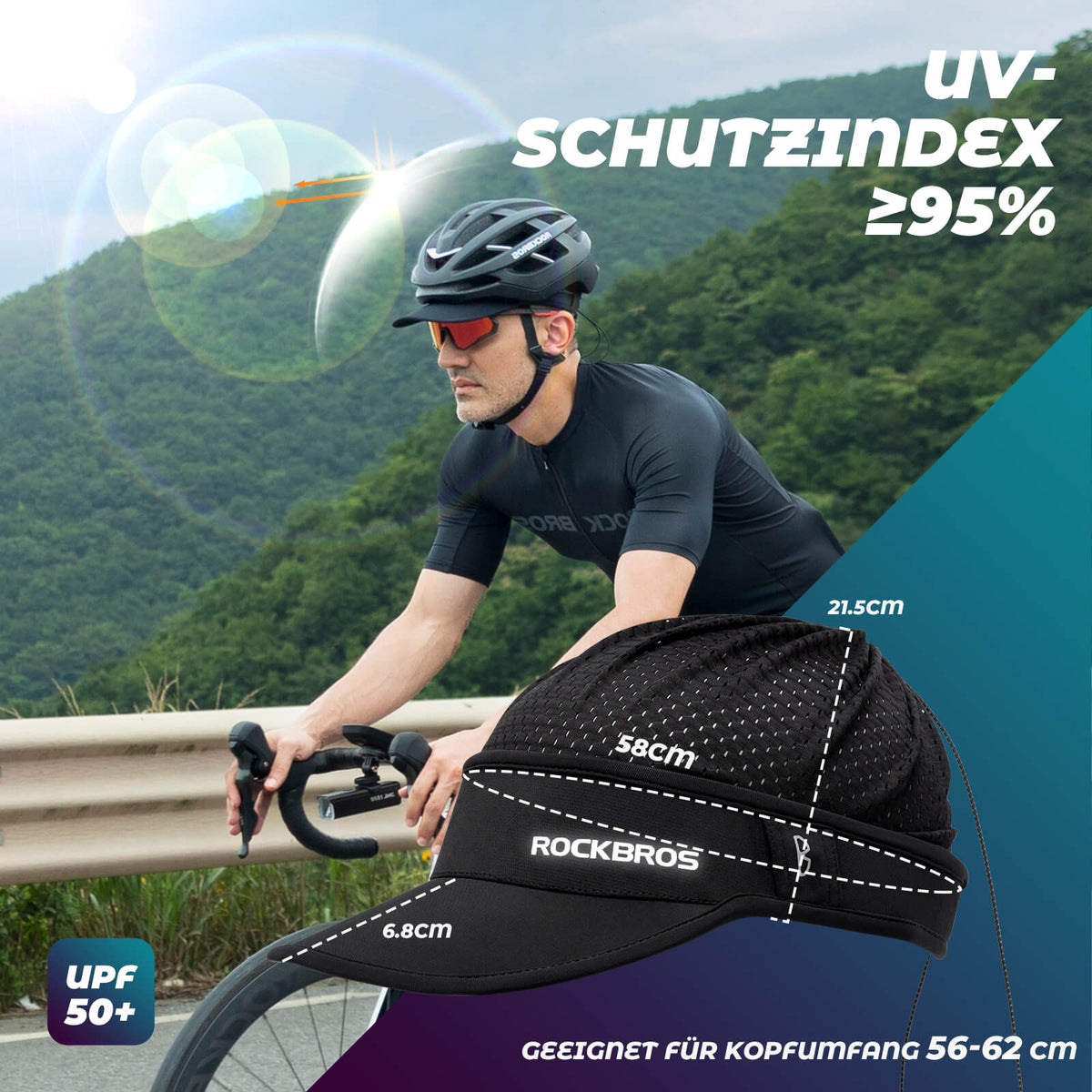 ROCKBROS Paardenstaart Pet UV-Bescherming Zomer Unisex