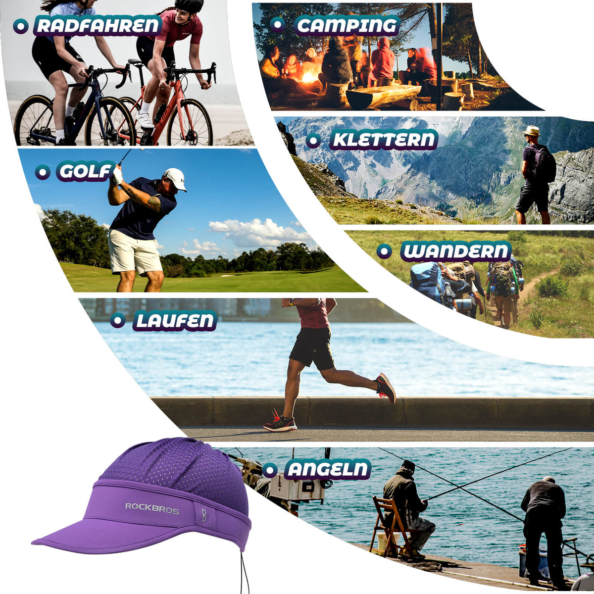 ROCKBROS Paardenstaart Pet UV-Bescherming Zomer Unisex