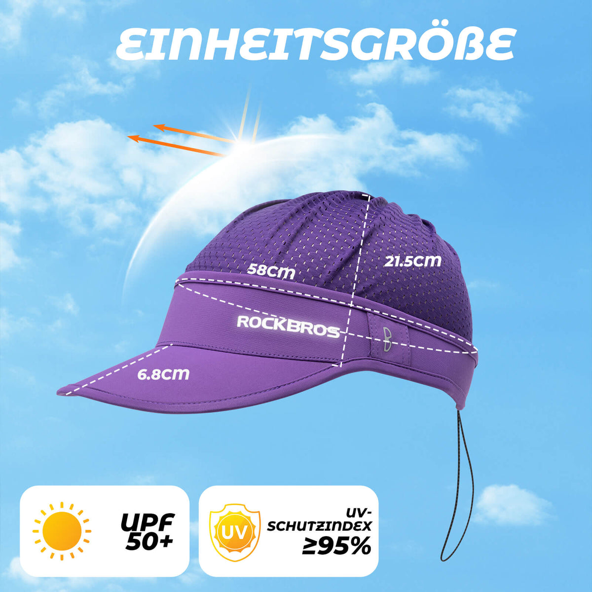 ROCKBROS Paardenstaart Pet UV-Bescherming Zomer Unisex