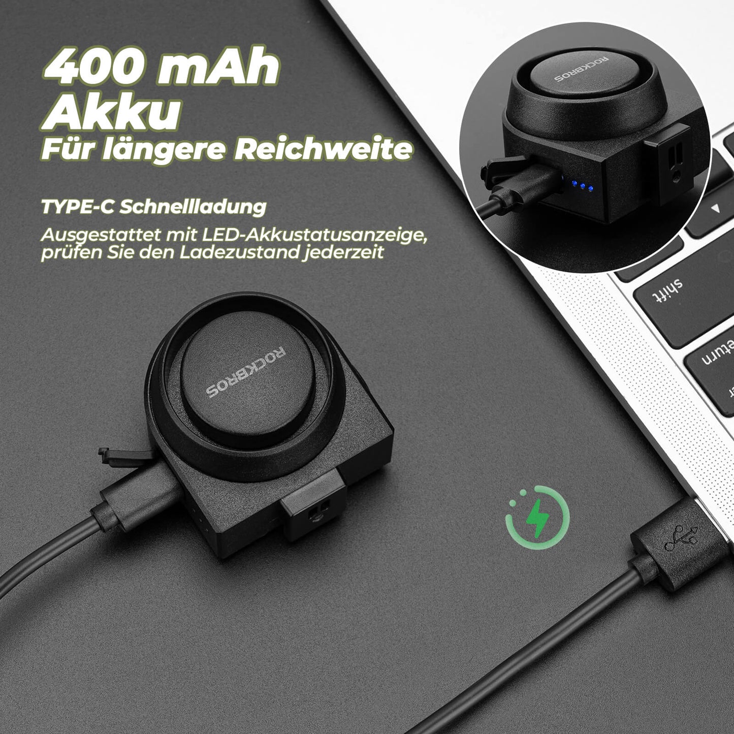 Draadloze elektrische fietsbel met waarschuwingssirene, IPX5, ROCKBROS