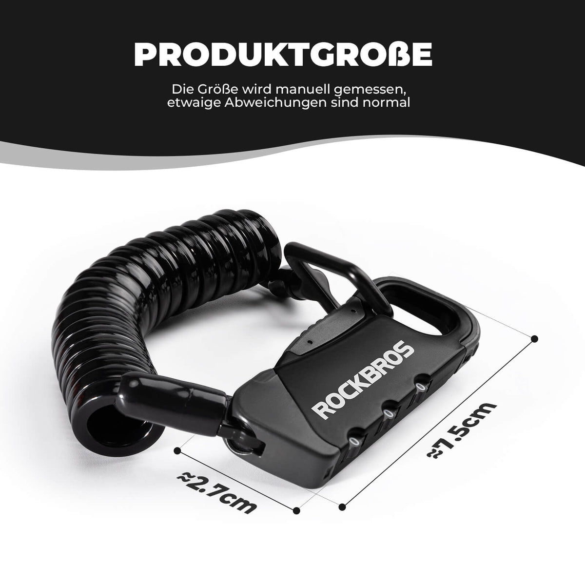 ROCKBROS Cableslot Cijferslot Helmslot 120cm Licht