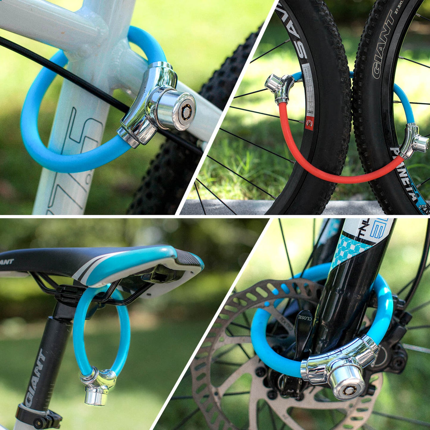 Fietskabelslot met klittenbandsluiting, geen sleutel nodig, ROCKBROS