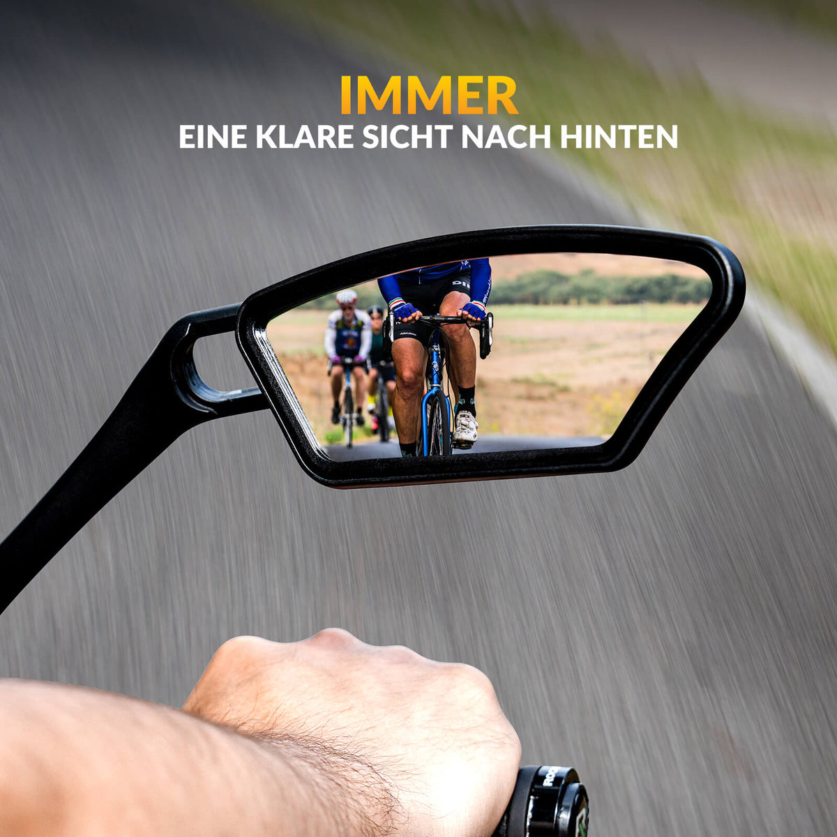 ROCKBROS Fietspiegel Achterspiegel 360 ° Verstelbaar voor Stuur 21-26mm