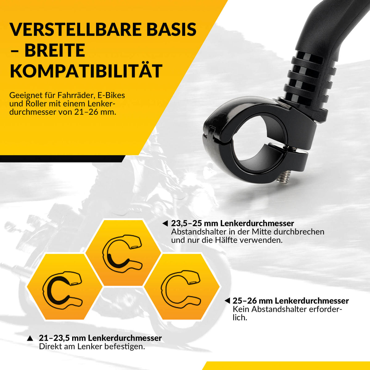 ROCKBROS Fietspiegel Achterspiegel 360 ° Verstelbaar voor Stuur 21-26mm
