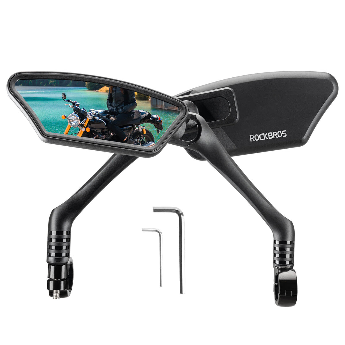 ROCKBROS Fietspiegel Achterspiegel 360 ° Verstelbaar voor Stuur 21-26mm