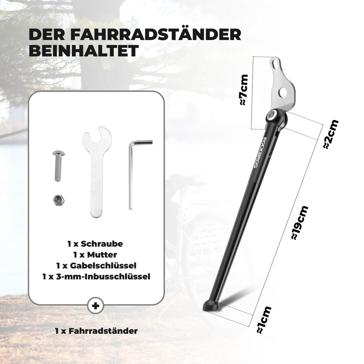 ROCKBROS Fietsstandaard voor vouwfietsen zijstandaard voor Brompton 16 inch