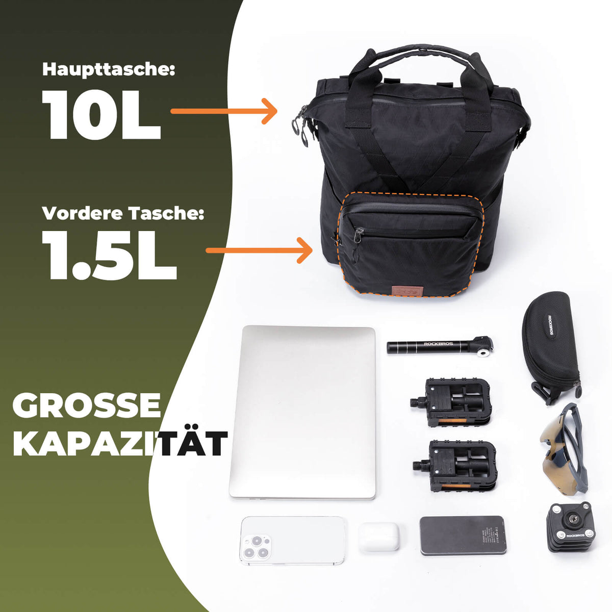 ROCKBROS Fietstas Stuurtafel voor Brompton 10L+1.5L