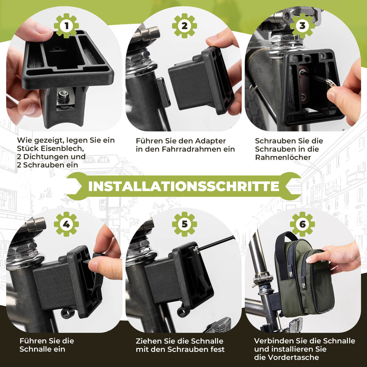 ROCKBROS Stuurertas voor Klapfiets/Brompton 1,8L