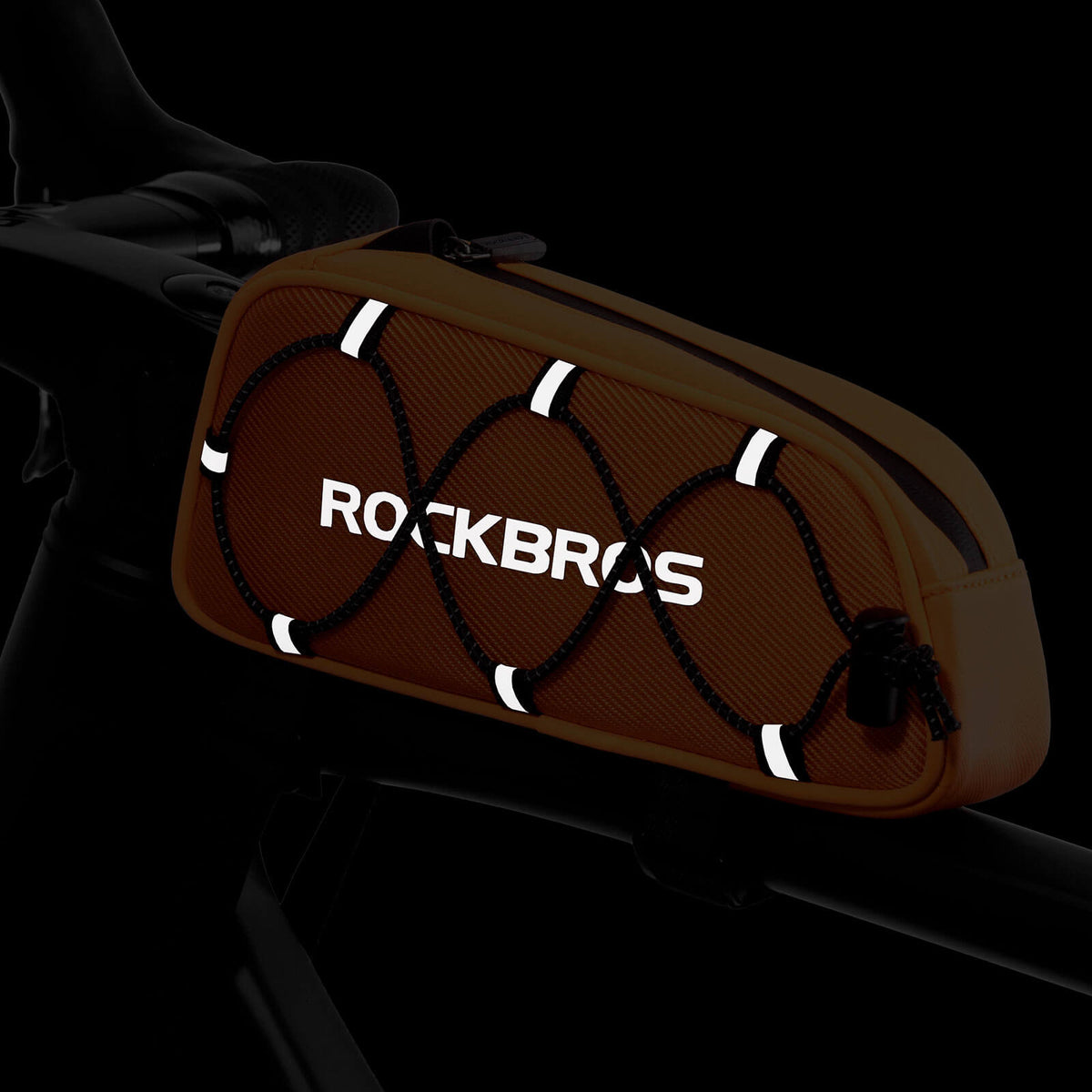 ROCKBROS Buisstas 1 L Volledig Reflecterend Wit/Oranje
