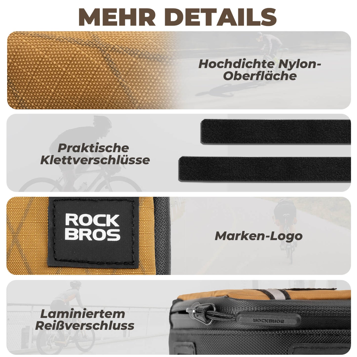 Fietsframetas, driehoekige tas voor Brompton 0,25/0,3L ROCKBROS