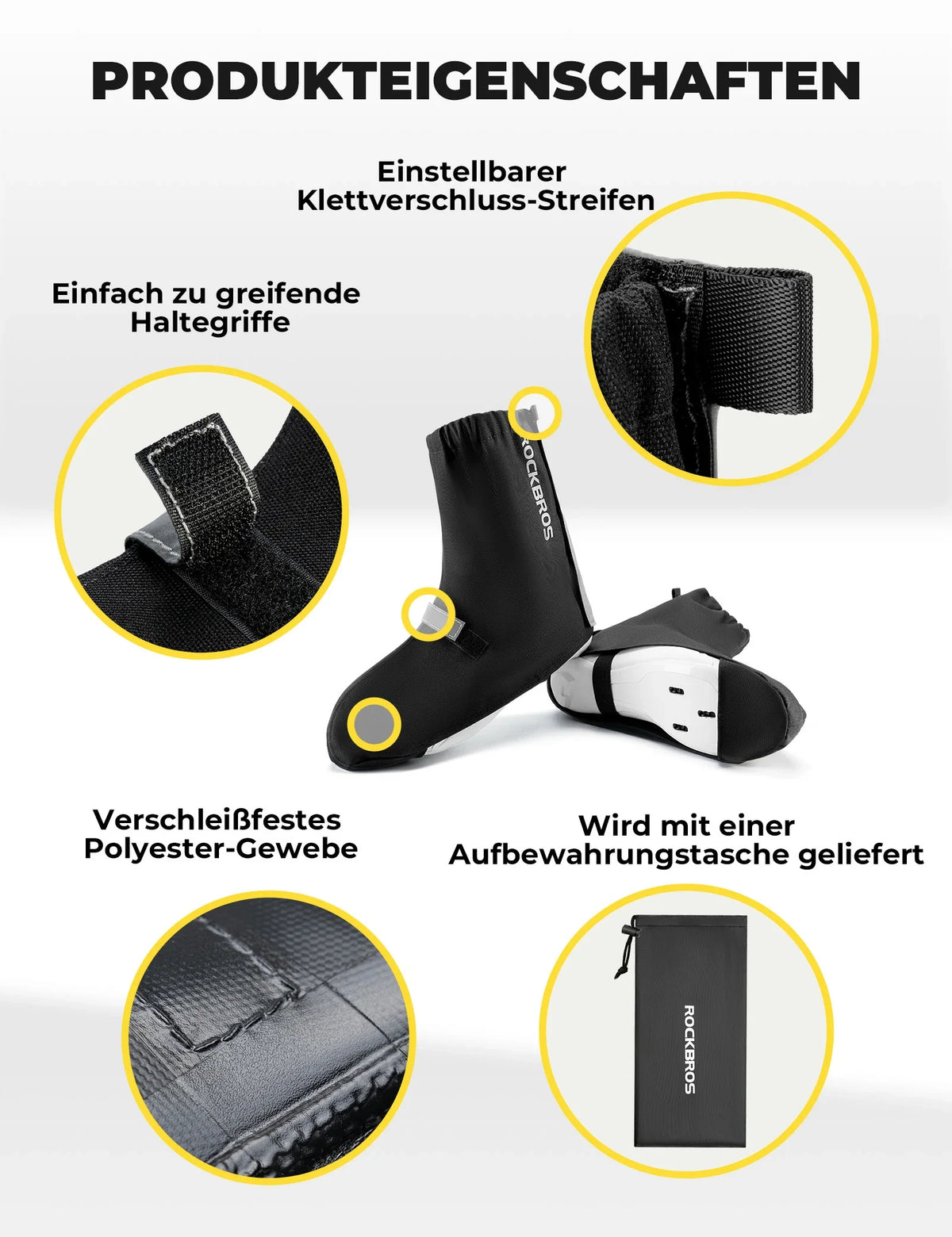 ROCKBROS Fietsoverschoenen Reflecterend Waterdicht met Klittenbandsluiting
