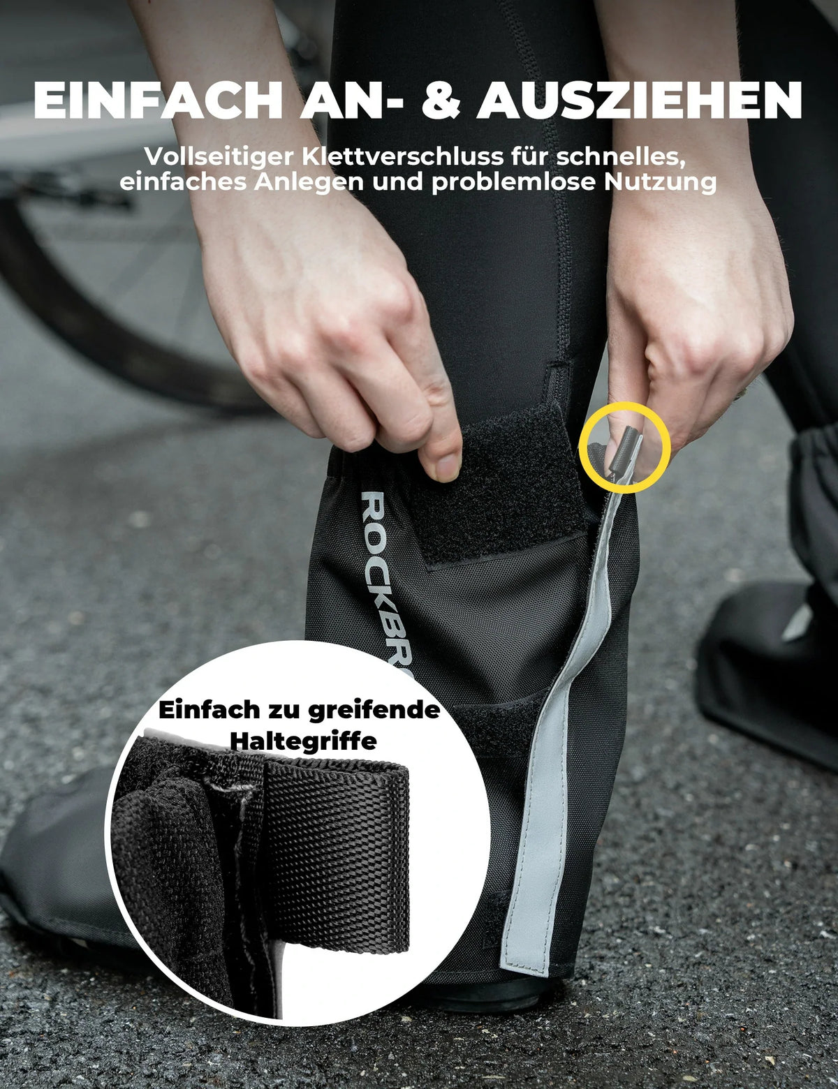 ROCKBROS Fietsoverschoenen Reflecterend Waterdicht met Klittenbandsluiting