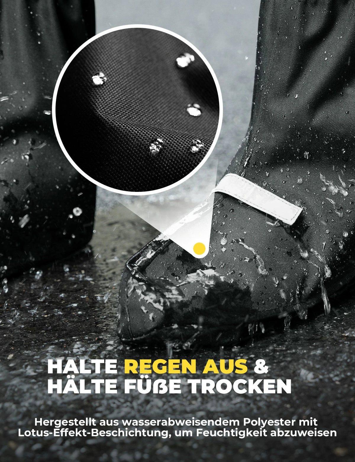 ROCKBROS Fietsoverschoenen Reflecterend Waterdicht met Klittenbandsluiting