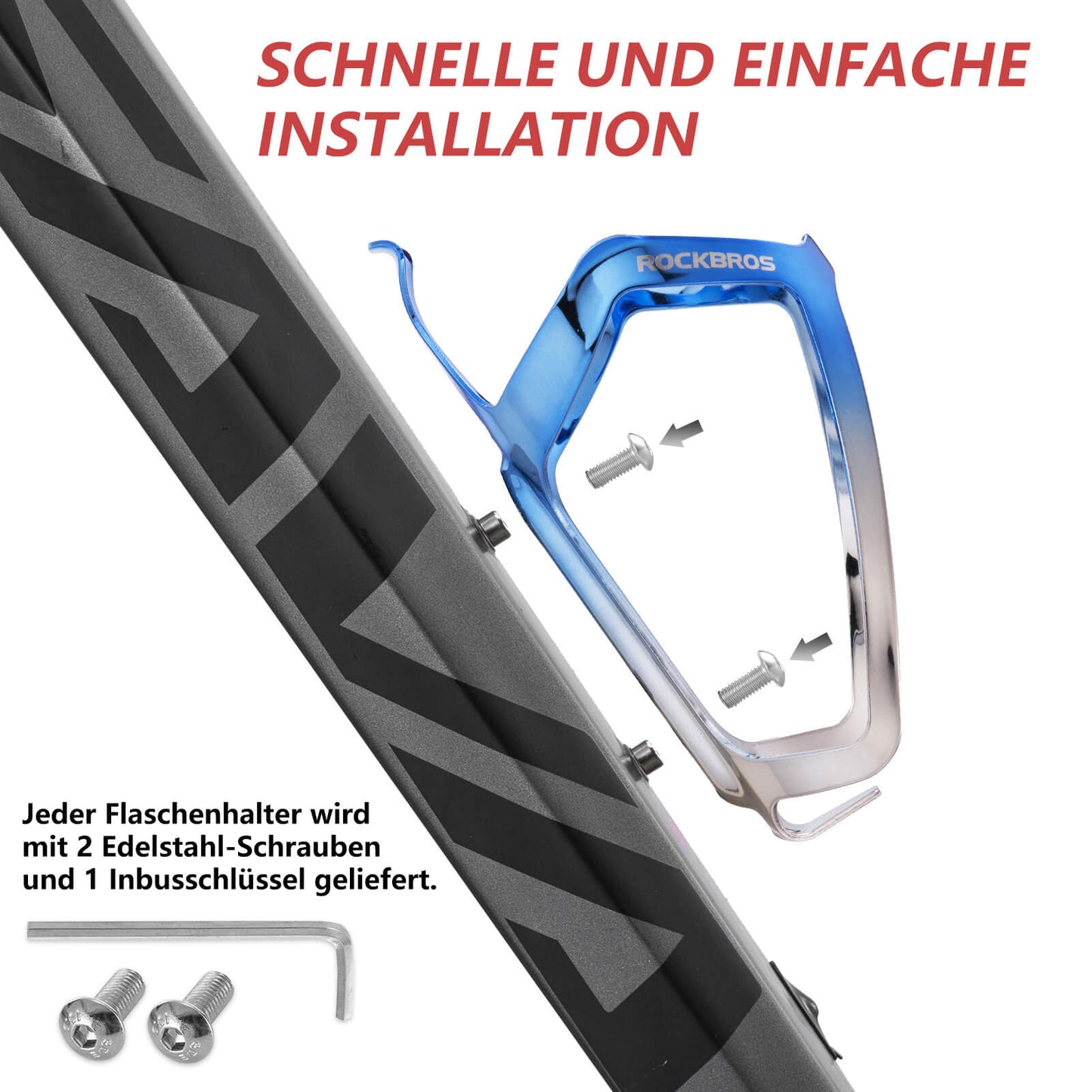 Fietsfleshouder, drinkhouder, lichtgewicht 30 g, ROCKBROS