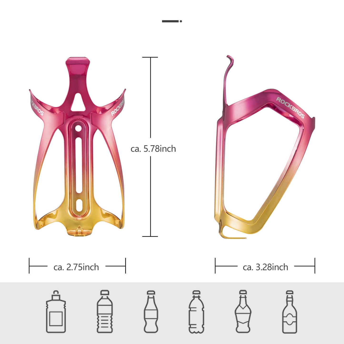 Fietsfleshouder, drinkhouder, lichtgewicht 30 g, ROCKBROS