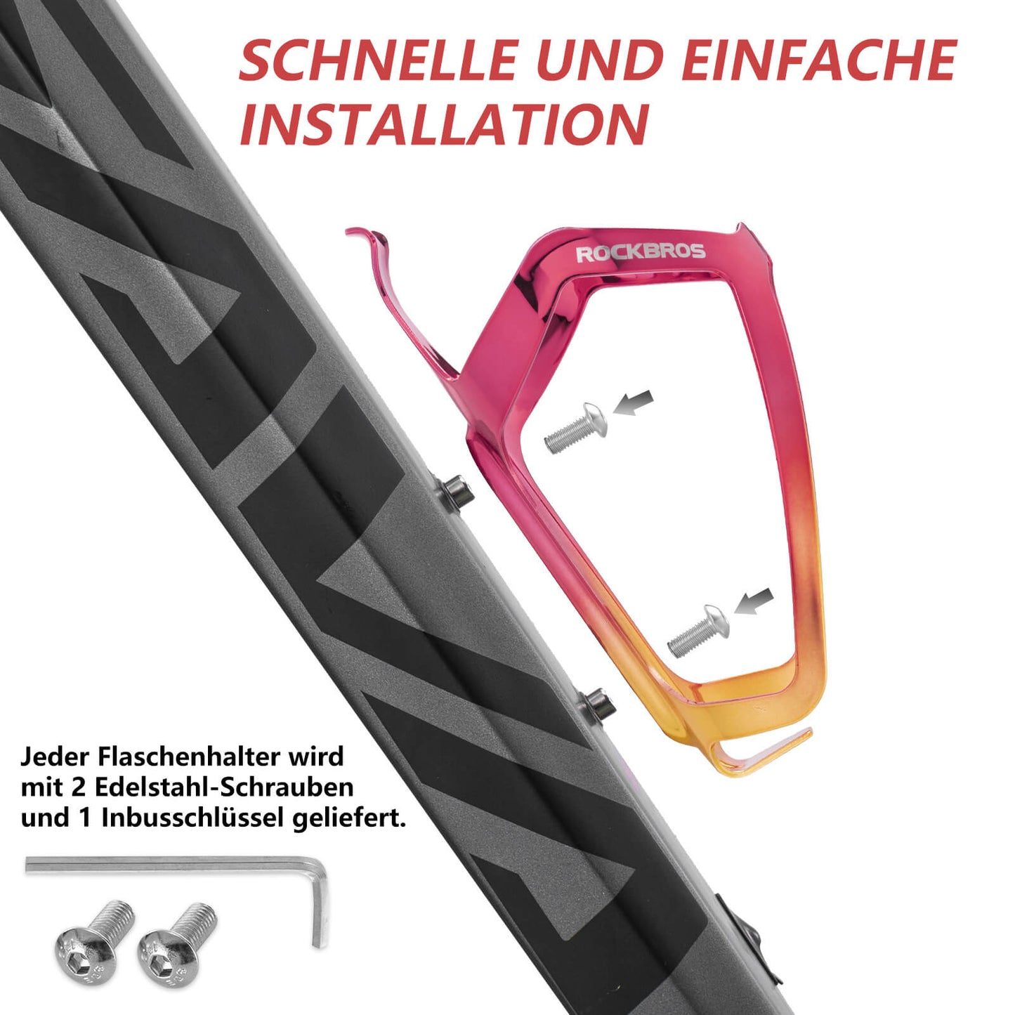 Fietsfleshouder, drinkhouder, lichtgewicht 30 g, ROCKBROS