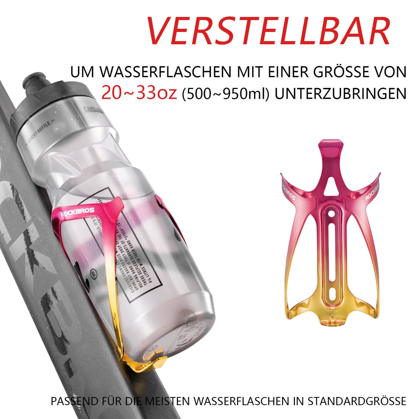 Fietsfleshouder, drinkhouder, lichtgewicht 30 g, ROCKBROS