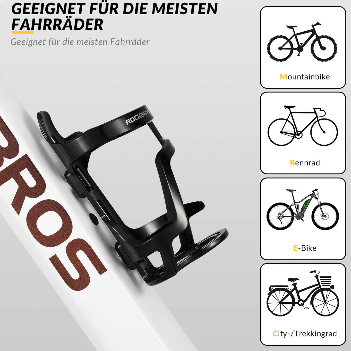 Flessenhouder, fietsaccessoire, lichtgewicht, stevig, ROCKBROS