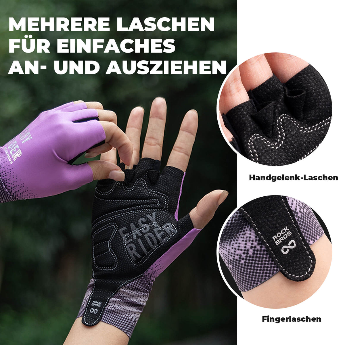 ROCKBROS Halve vinger fiets handschoenen Ademend Antislip Zomer