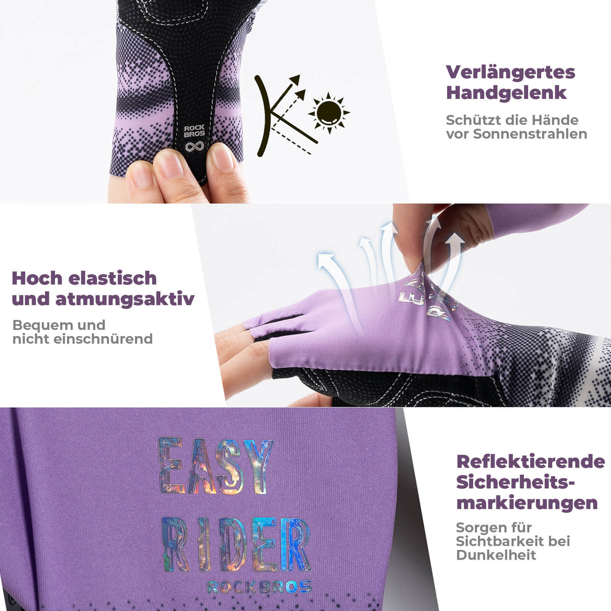 ROCKBROS Halve vinger fiets handschoenen Ademend Antislip Zomer