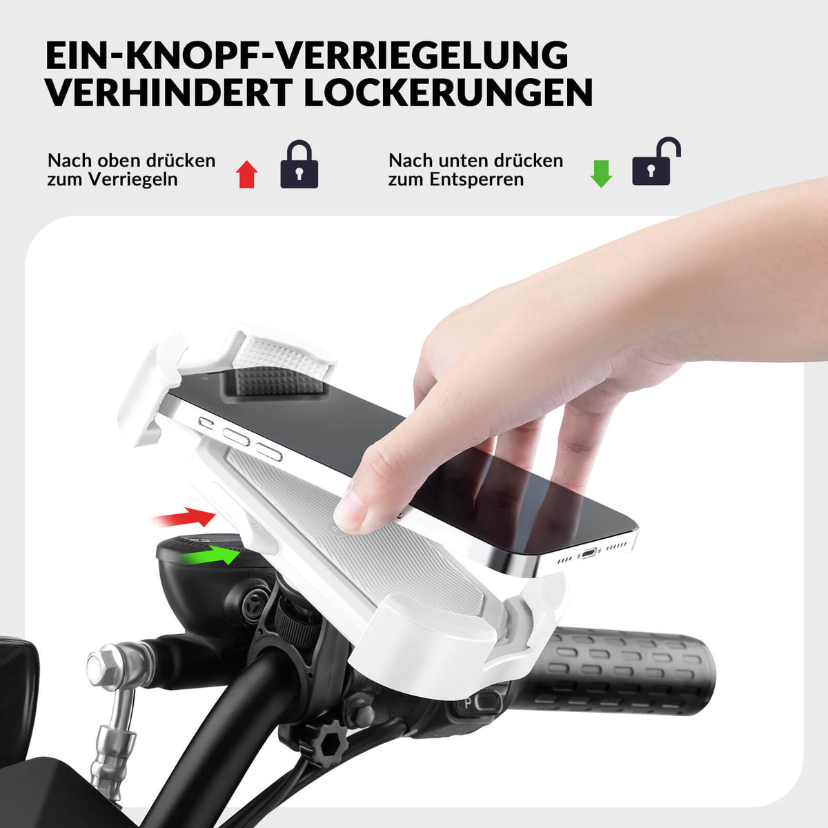 ROCKBROS Telefoonhouder Fiets Telefoonhouder Motor 360° Draaibaar voor 4,7-7,0 inch