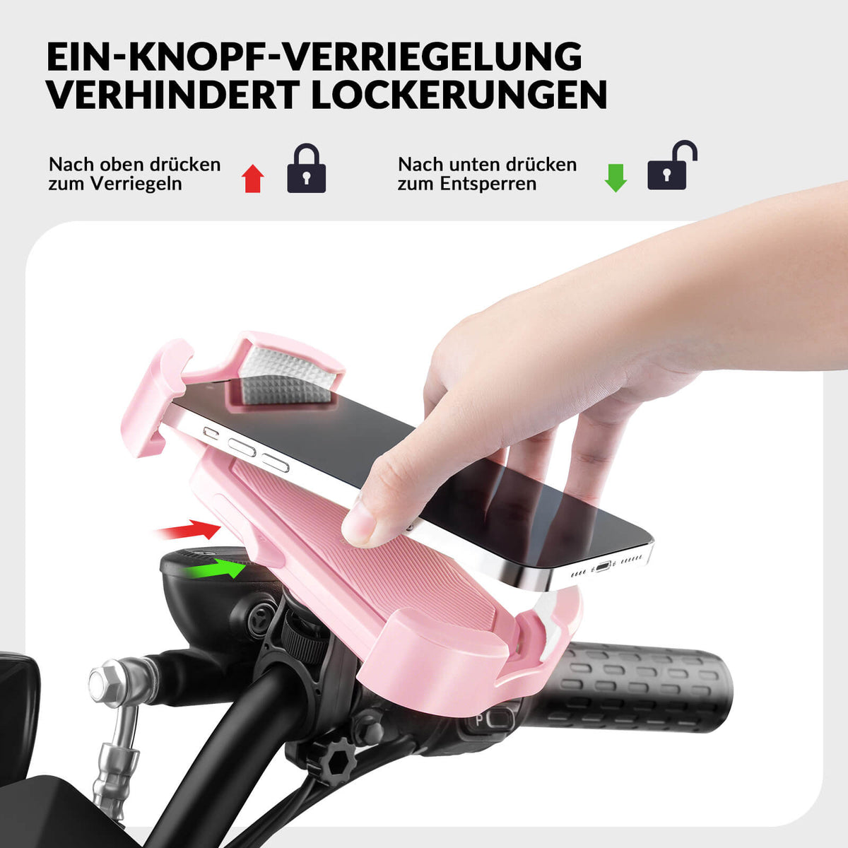 ROCKBROS Telefoonhouder Fiets Telefoonhouder Motor 360° Draaibaar voor 4,7-7,0 inch