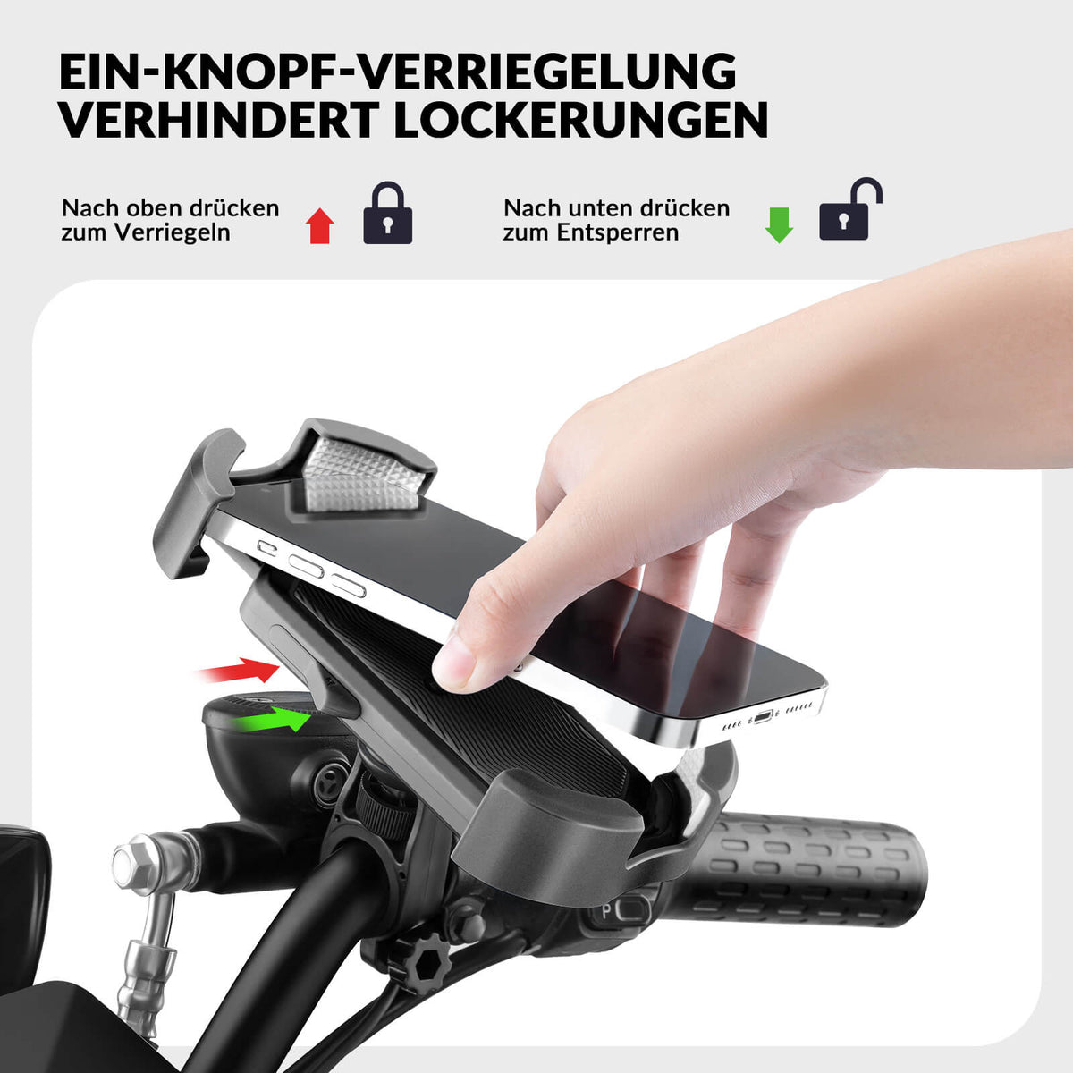 ROCKBROS Telefoonhouder Fiets Telefoonhouder Motor 360° Draaibaar voor 4,7-7,0 inch
