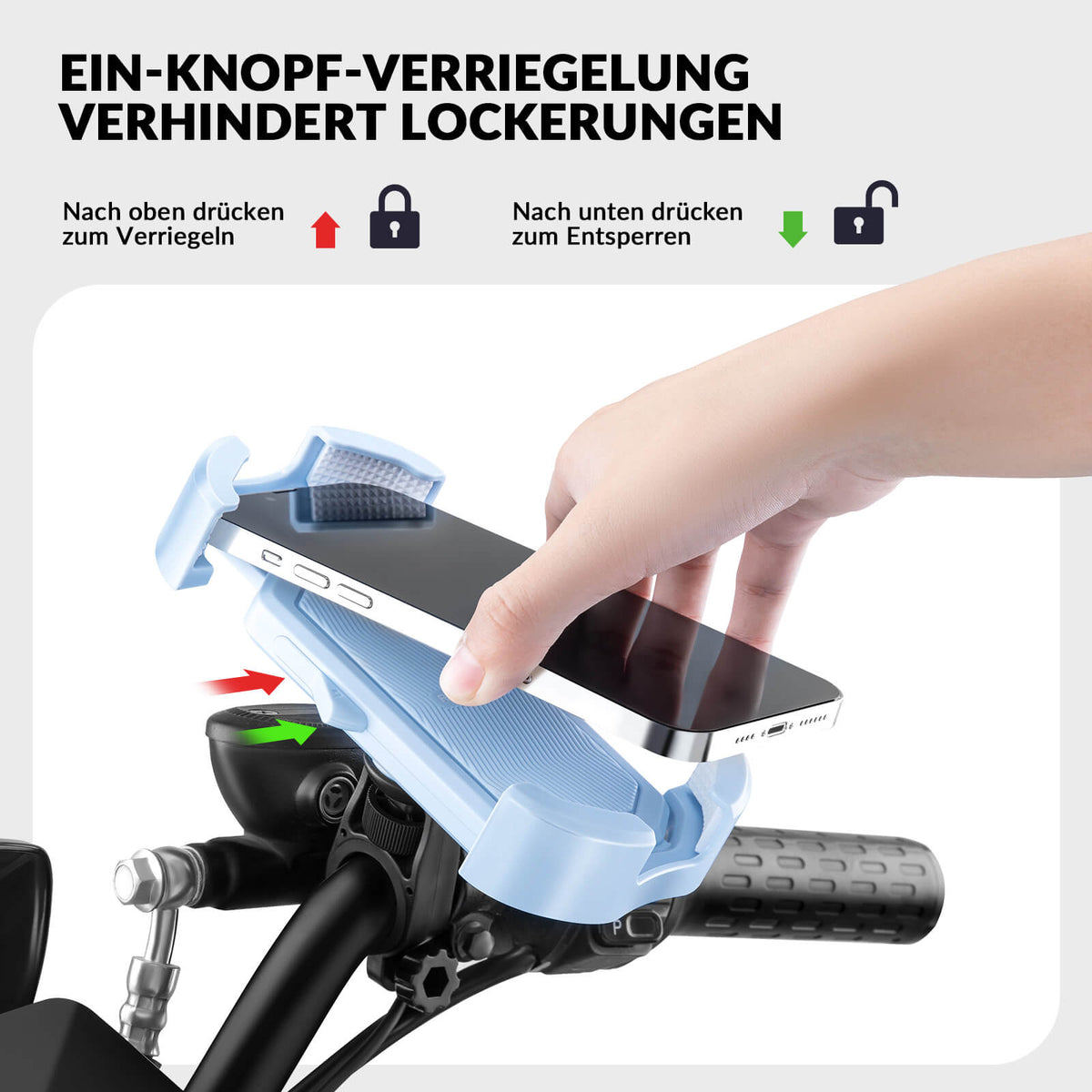 ROCKBROS Telefoonhouder Fiets Telefoonhouder Motor 360° Draaibaar voor 4,7-7,0 inch