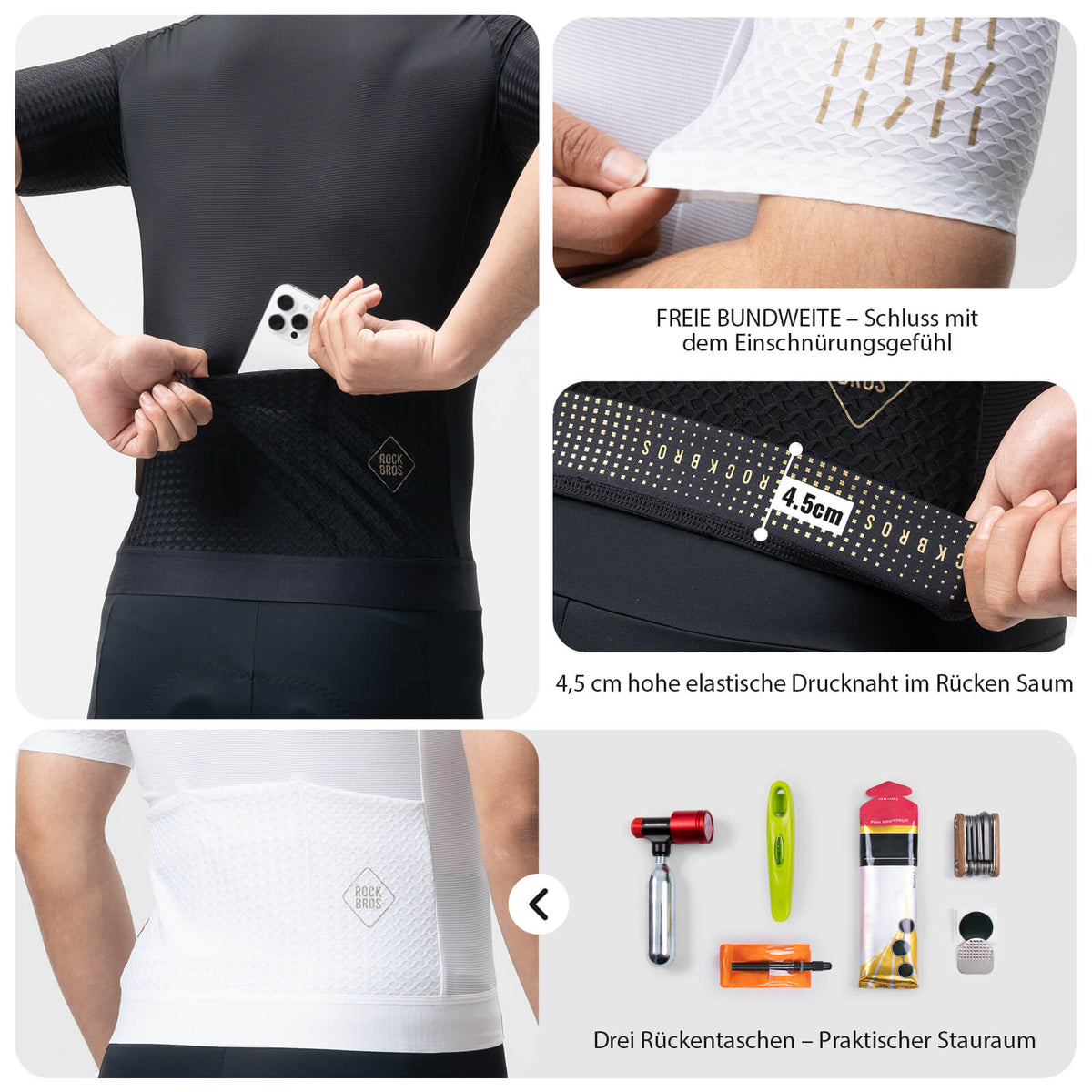 ROCKBROS Heren Korte Mouw High-Performance Fietstricot Jersey voor MTB & Racefiets