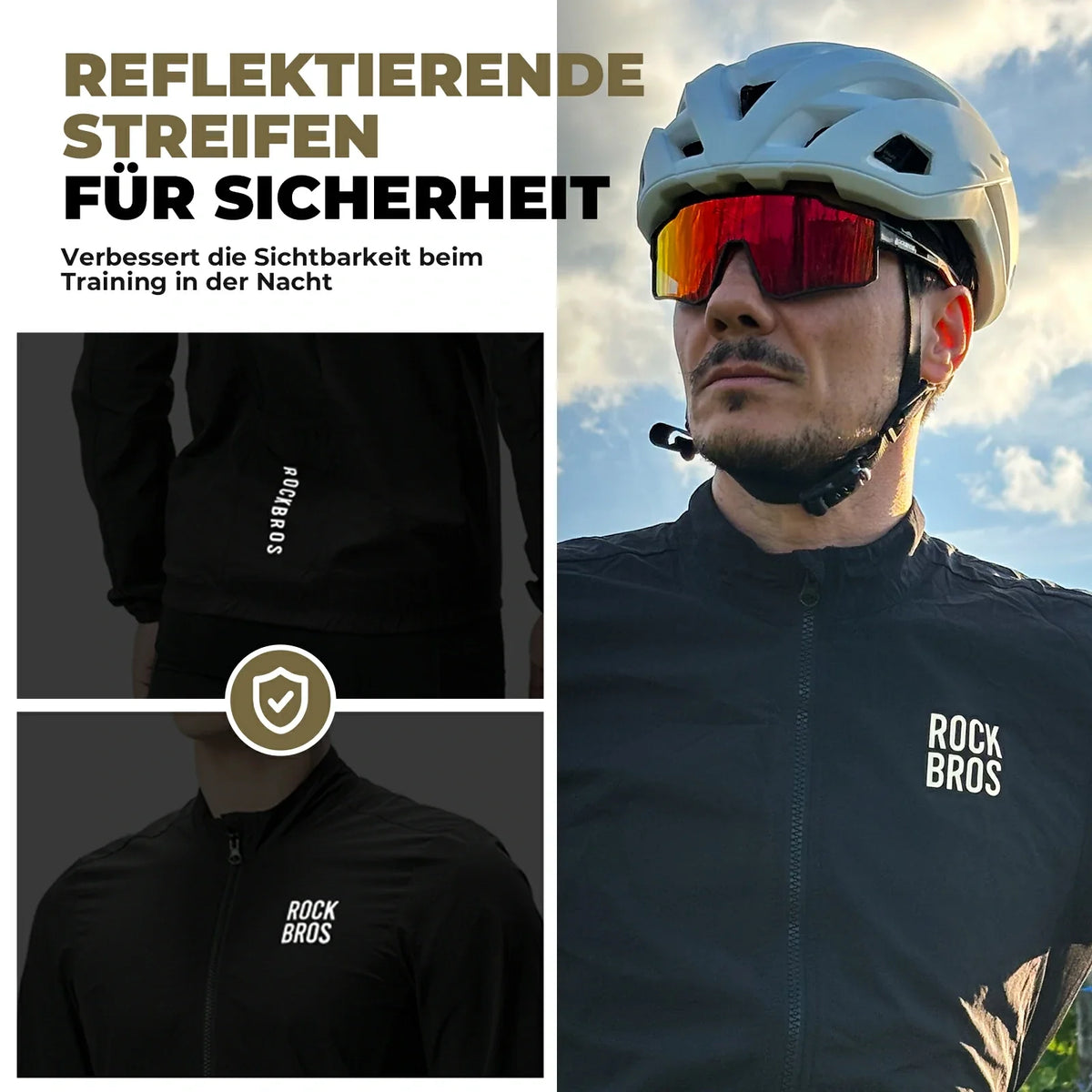 ROCKBROS Heren Lichte Fietsjack Ademend Lente