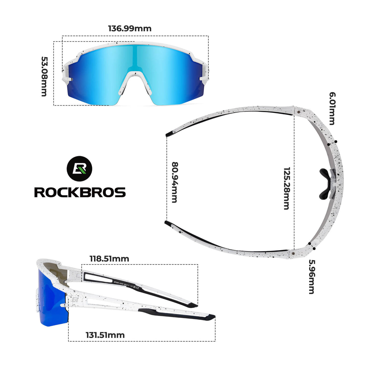 ROCKBROS Gepolariseerde sport- en fietsbril voor kinderen
