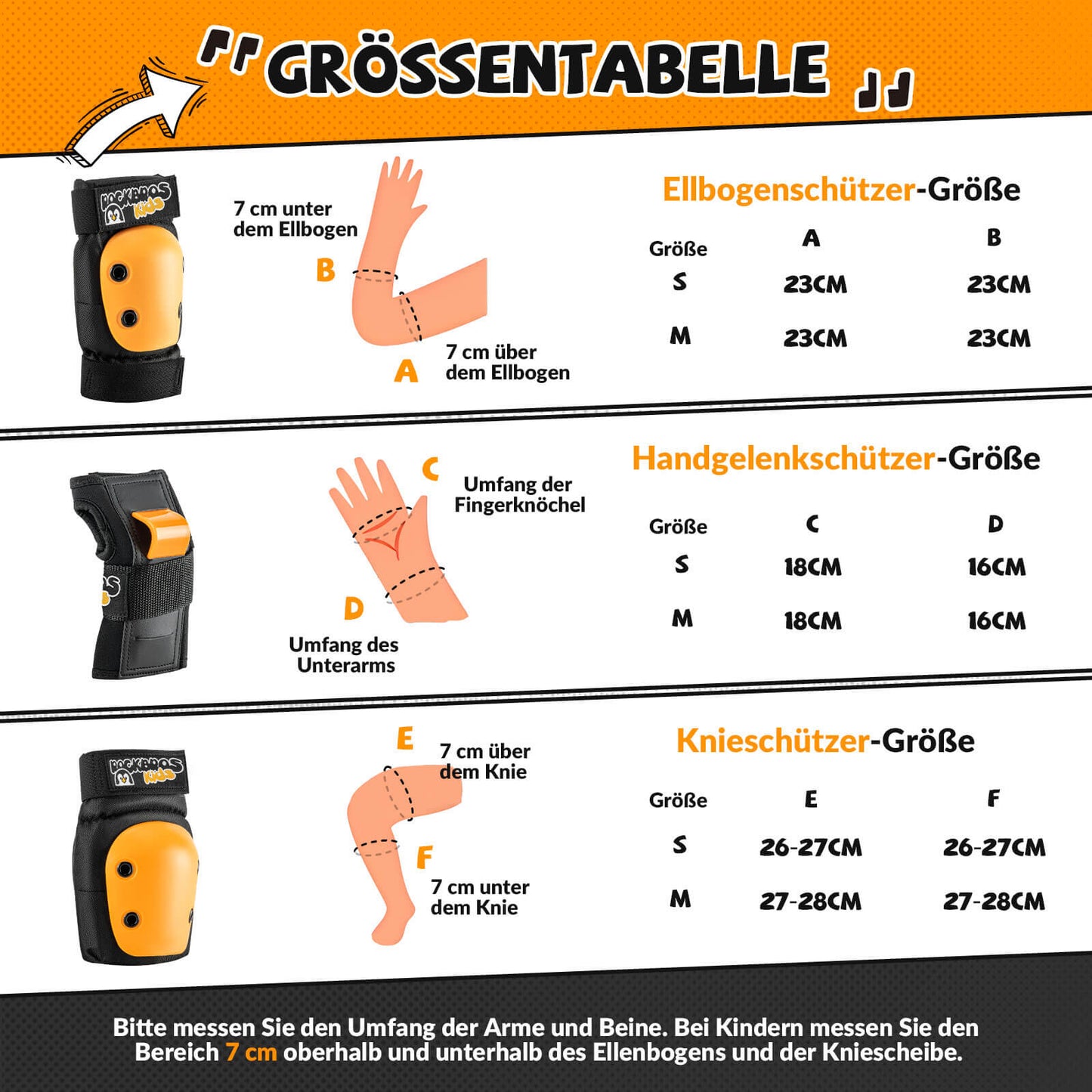Kinderkniebeschermers 6-in-1 Comfort Beschermingsset Fiets Sportbeschermers ROCKBROS