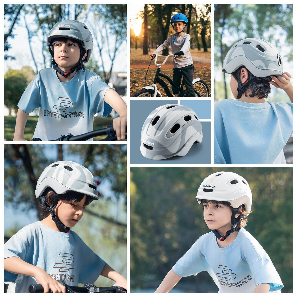 ROCKBROS Kinderhelm Achterlicht-Compatibel 54–58 cm 6–18 jaar