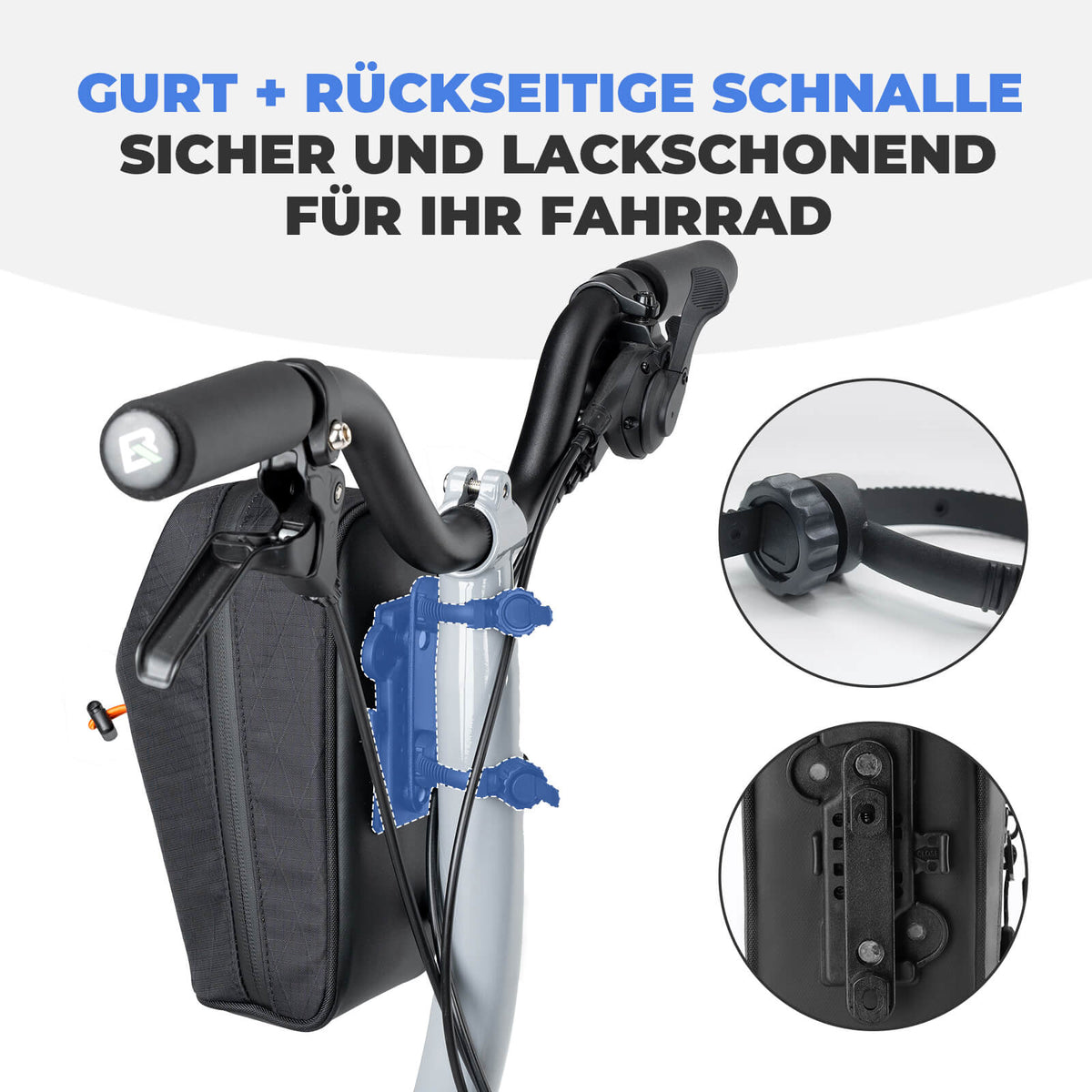 ROCKBROS Stuurtas Waterflessentas 1.5L voor drinkflessen Ø7 cm