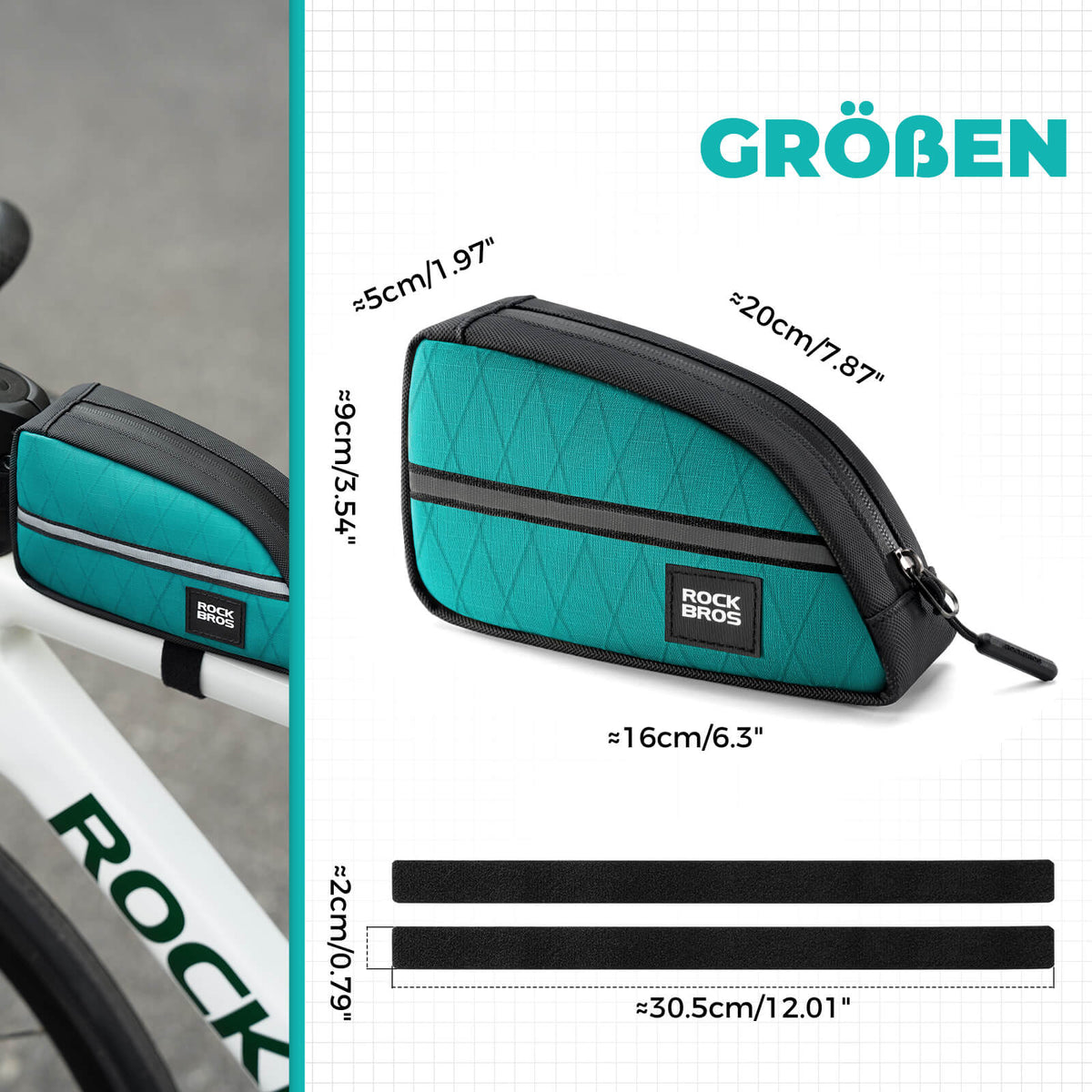 ROCKBROS Buisboodschappentas 0,8L Licht voor vouwfiets opvouwbare fietsen