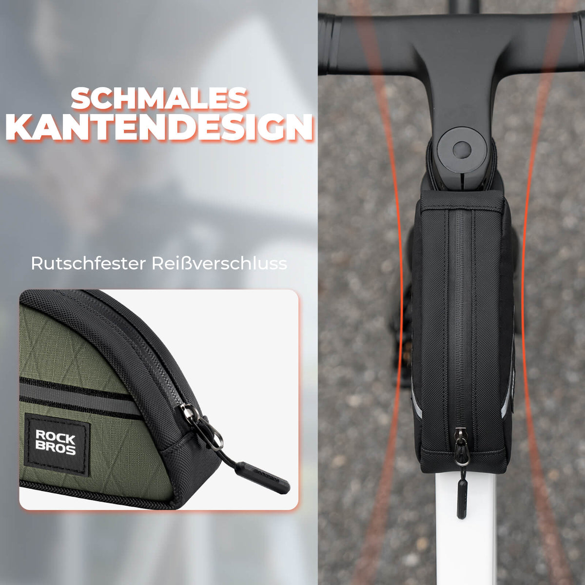 ROCKBROS Buisboodschappentas 0,8L Licht voor vouwfiets opvouwbare fietsen