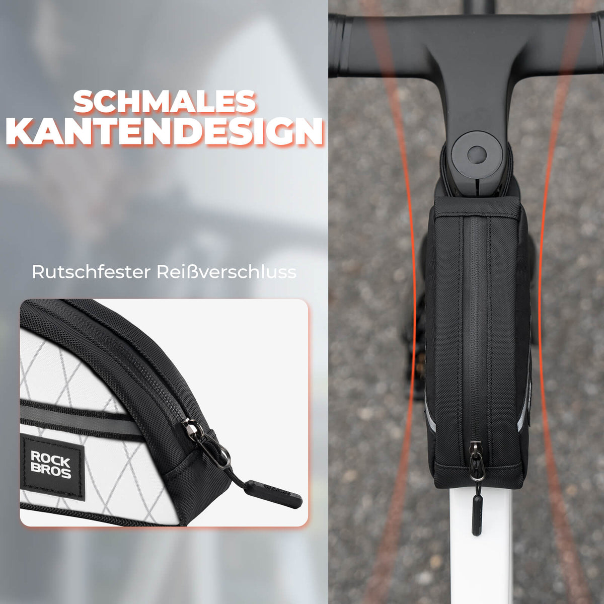 ROCKBROS Buisboodschappentas 0,8L Licht voor vouwfiets opvouwbare fietsen