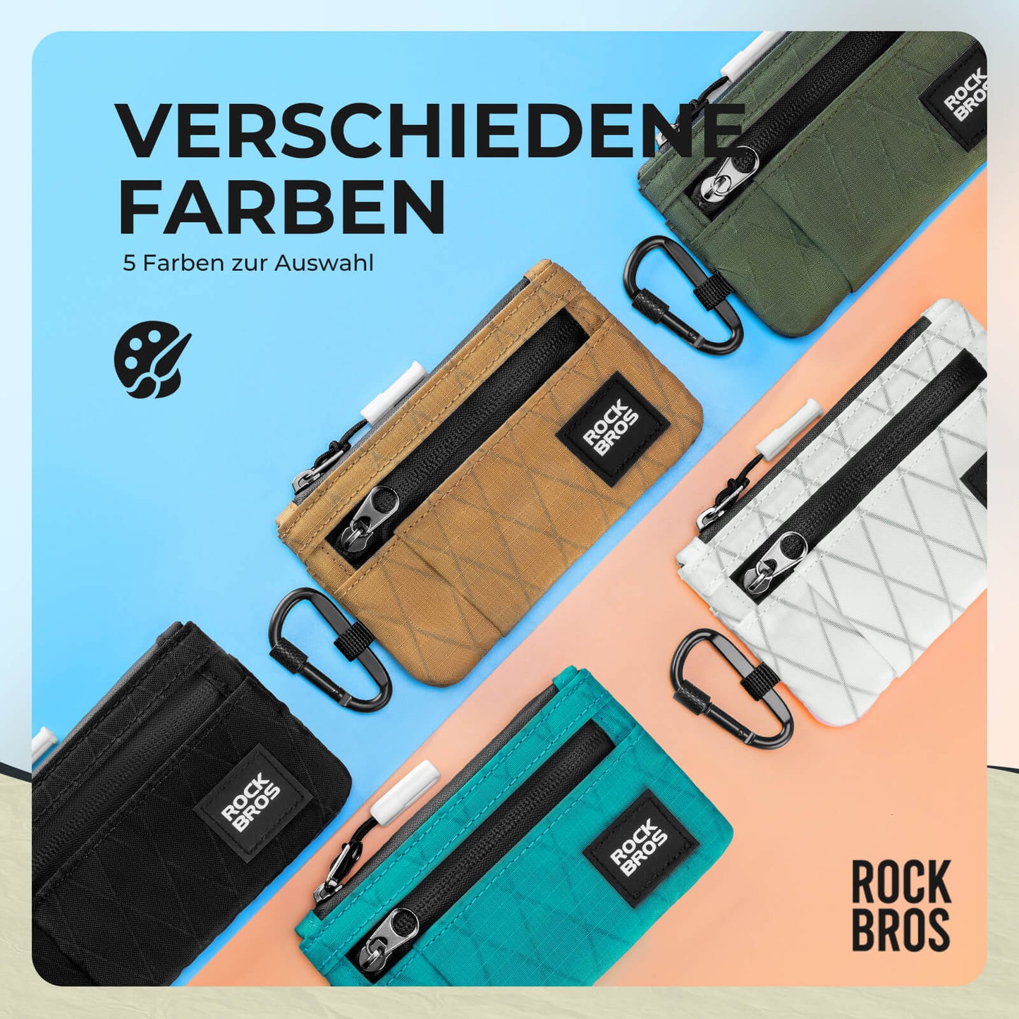 Portemonnee, tasje, telefoonhoesje, draagbaar met hangslot, ROCKBROS