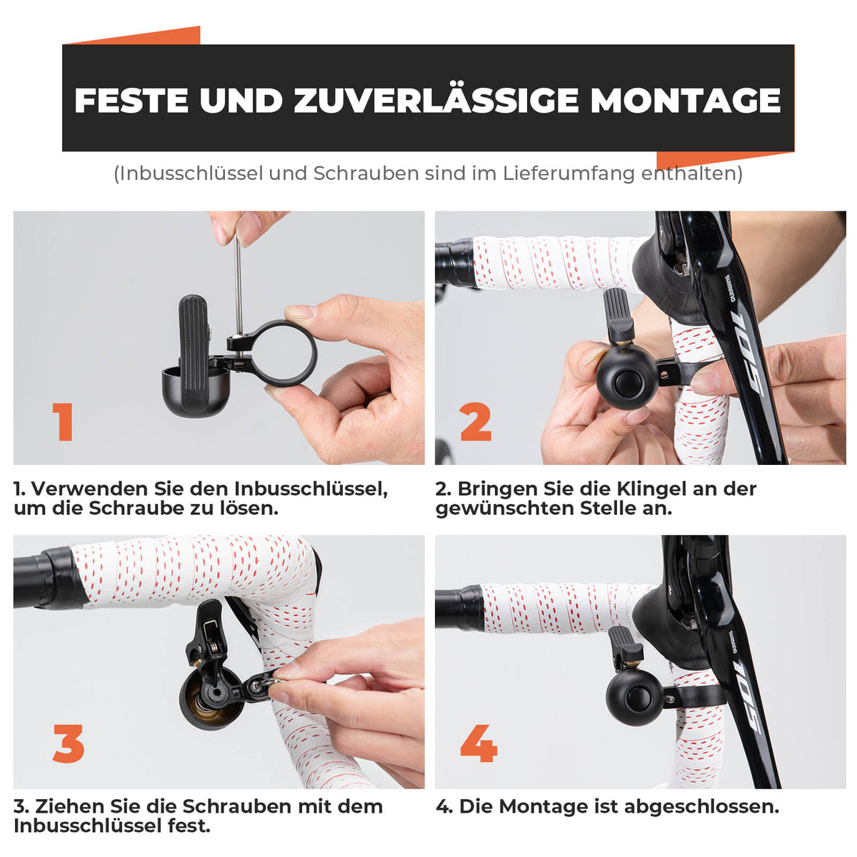 ROCKBROS Racefiets bel voor gebogen sturen 27-30 mm