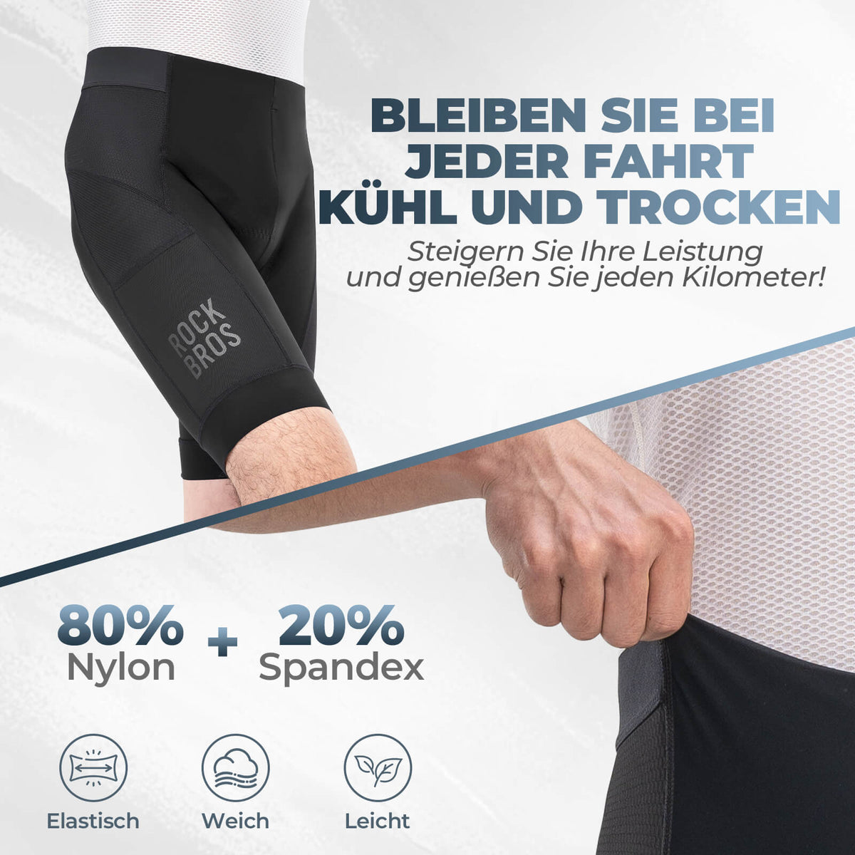 ROCKBROS Snel drogende Fietsbroek Ademend Heren Zomer