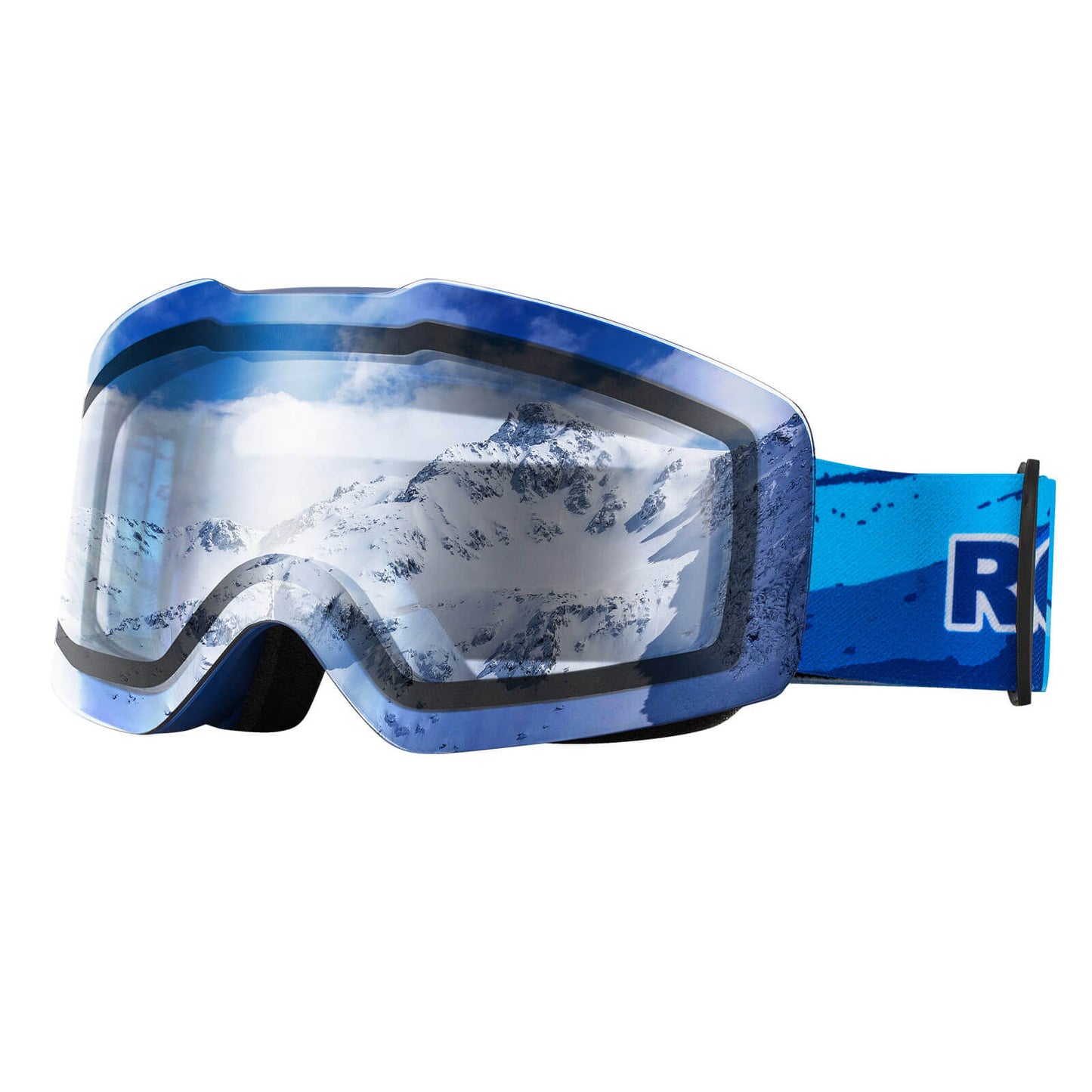 Skibril, sneeuwbril, gepolariseerde, helmcompatibele sportbril, ski?n, ROCKBROS