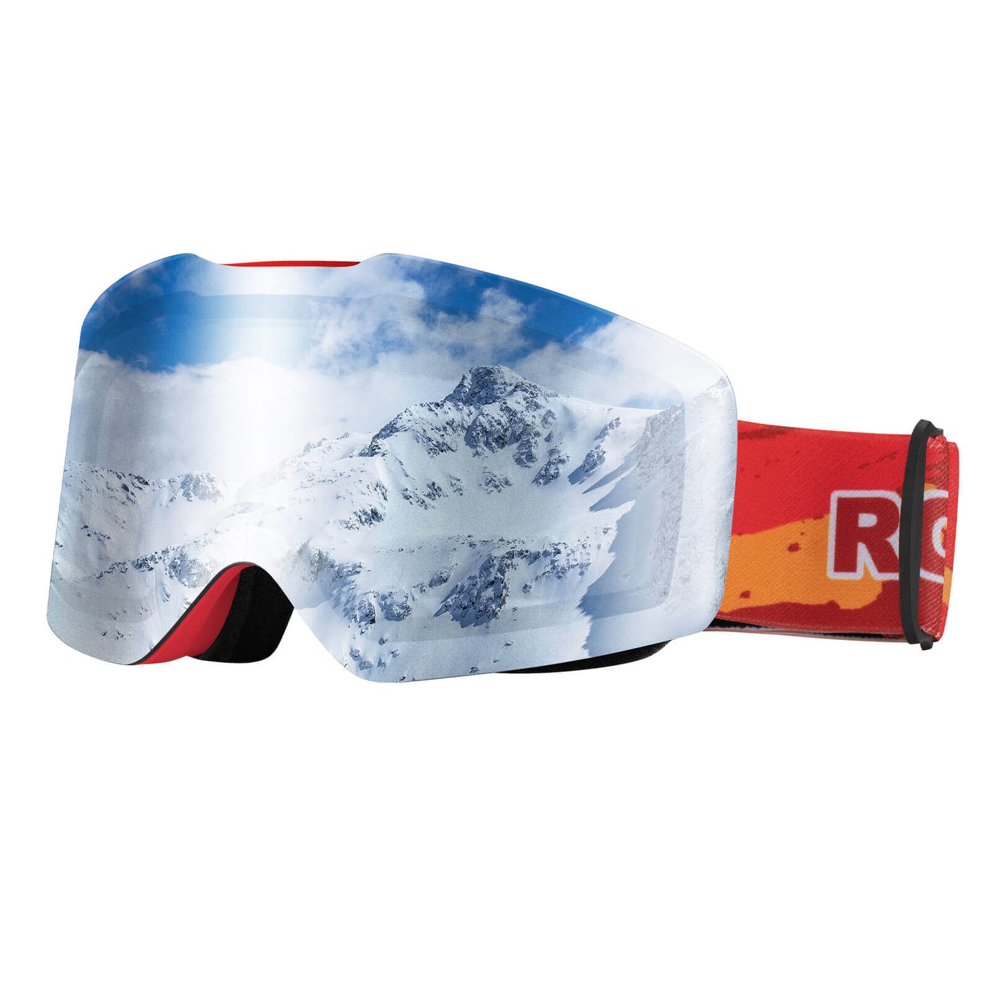Skibril, sneeuwbril, gepolariseerde, helmcompatibele sportbril, ski?n, ROCKBROS