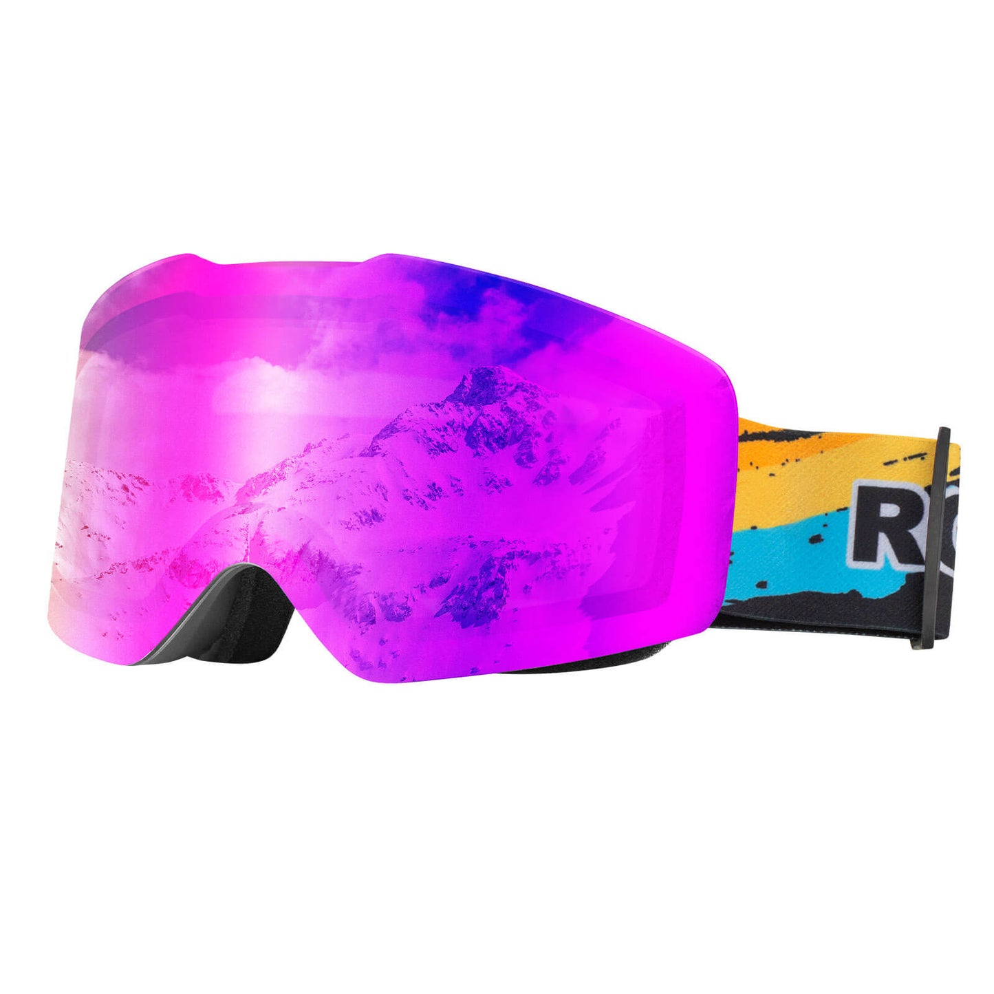 Skibril, sneeuwbril, gepolariseerde, helmcompatibele sportbril, ski?n, ROCKBROS