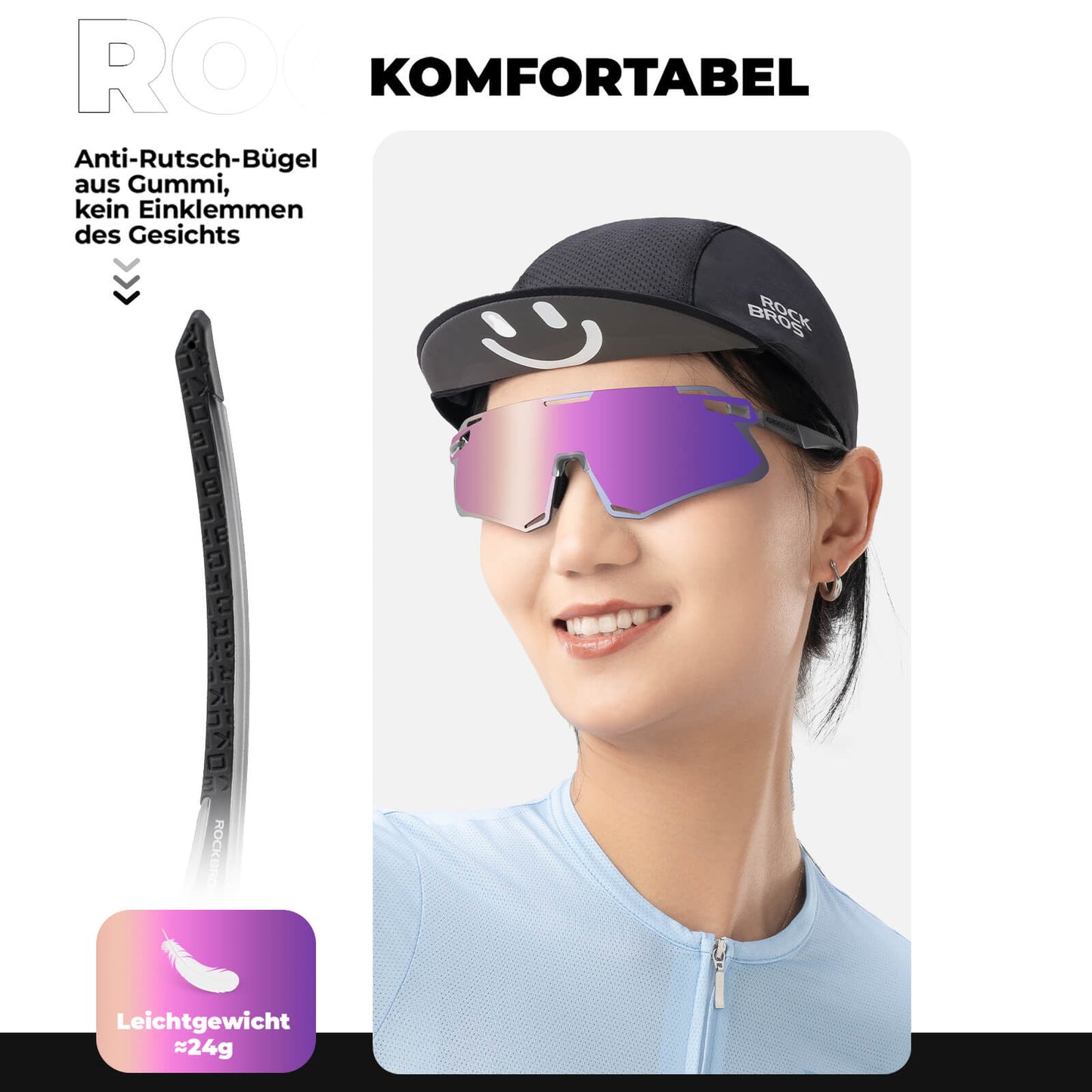 Zonnebril, winddichte fietsbril voor buitensporten, ROCKBROS