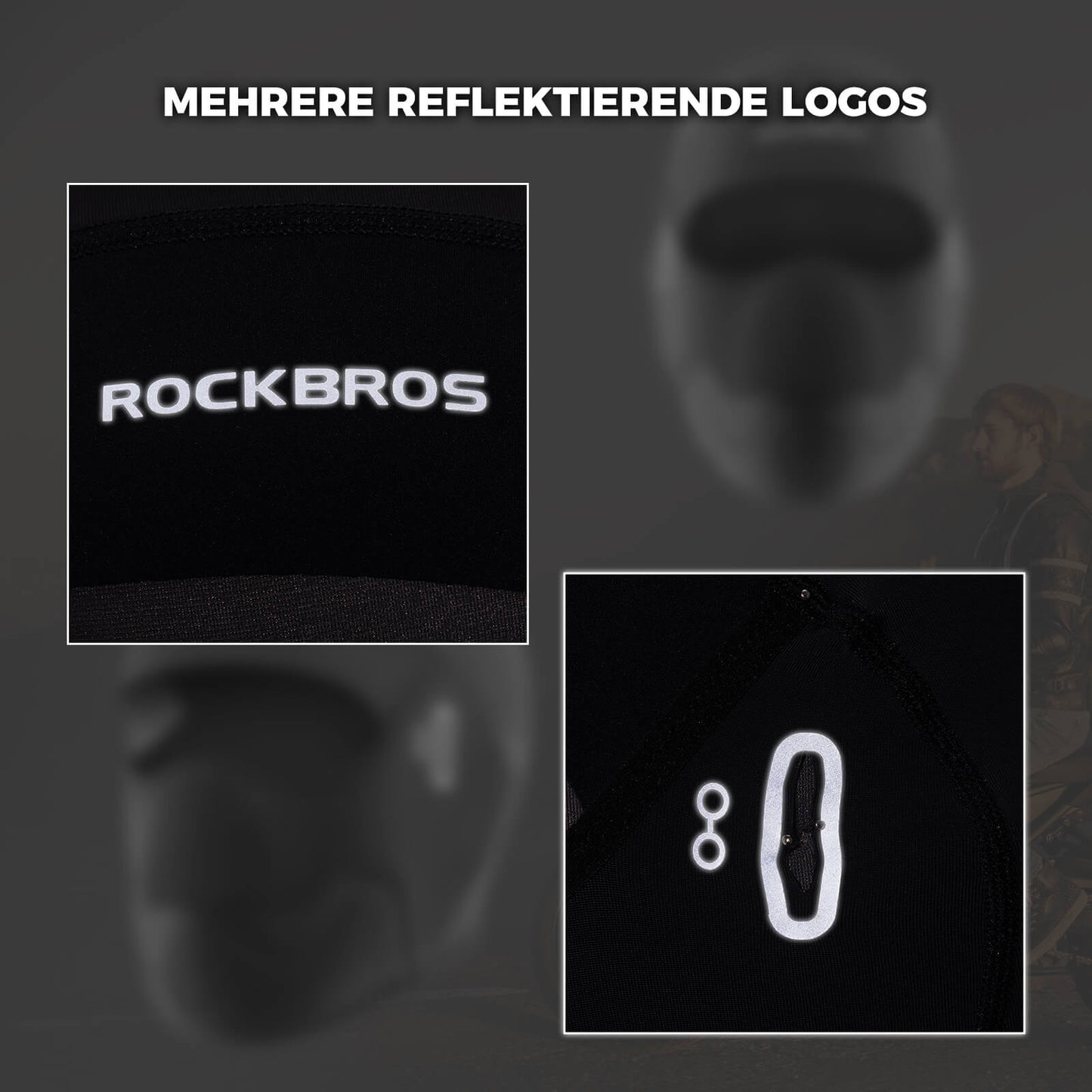 Gevoerde bivakmutsen, gezichtsbescherming voor de zomer, elastisch, ROCKBROS
