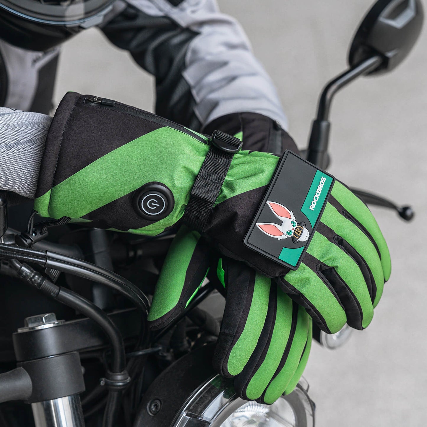 Verwarmde fietshandschoenen voor de winter, 3 warmtestanden, maten M-XL, ROCKBROS