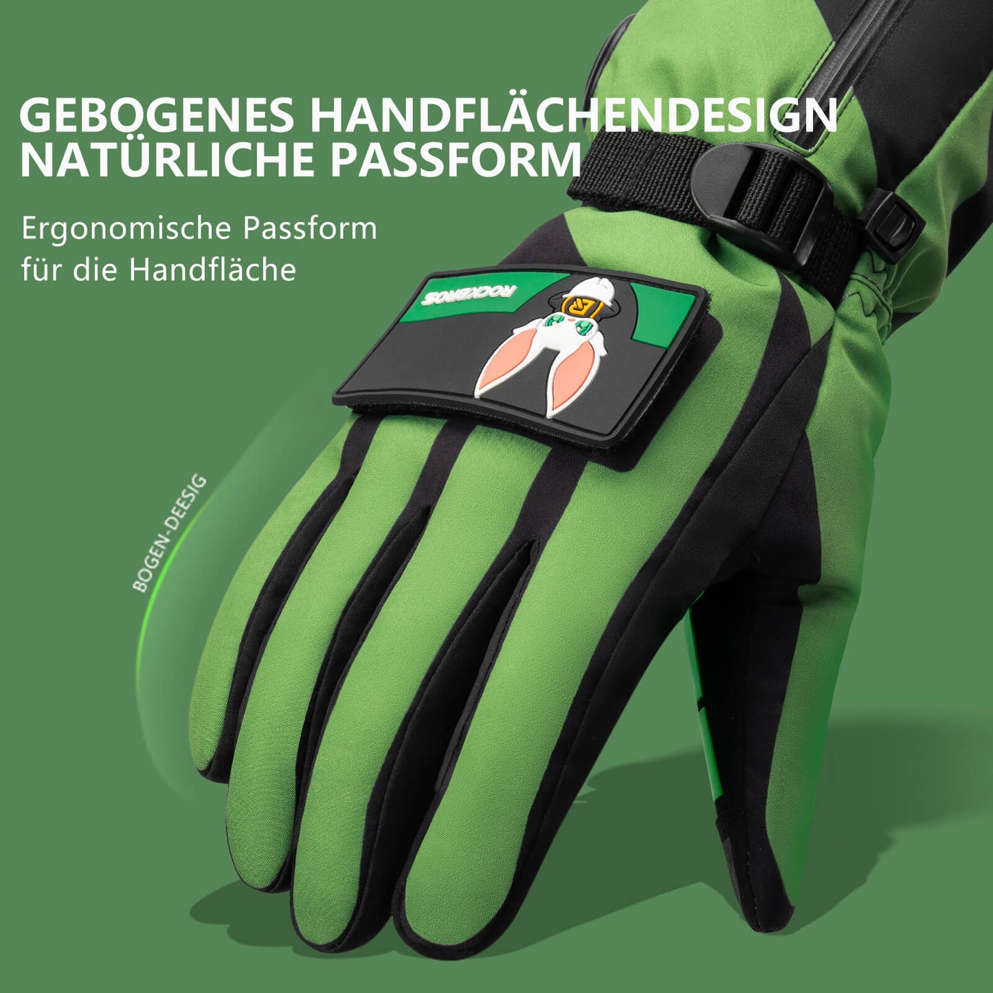 Verwarmde fietshandschoenen voor de winter, 3 warmtestanden, maten M-XL, ROCKBROS