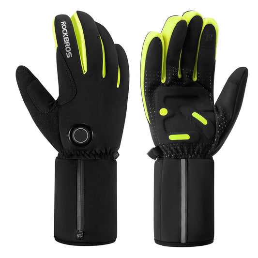 Verwarmde fietshandschoenen voor de winter, touchscreen handschoenen maat M-2XL ROCKBROS
